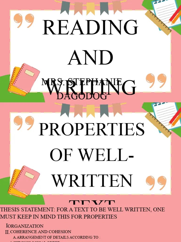 PPT_PROPERTIES OF WELL WRITTEN TEXT_R&W PDF