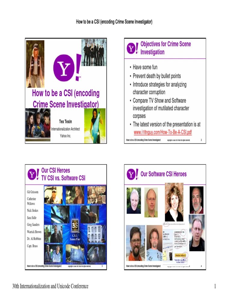 How To Be A CSI PDF Character Encoding Code