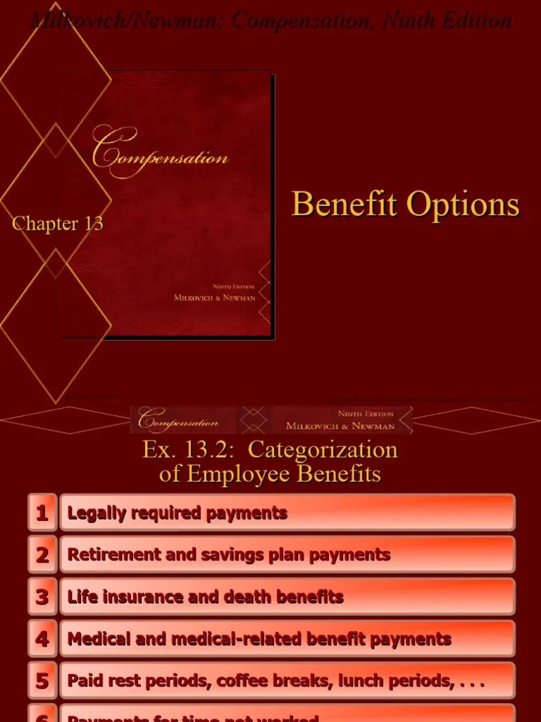Chapter 13 Benefit Options PDF Defined Benefit Pension Plan Pension
