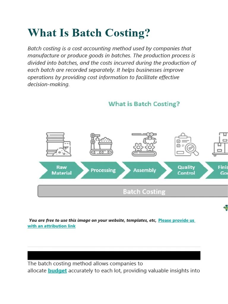 Batch Costing PDF Cost Accounting Cost