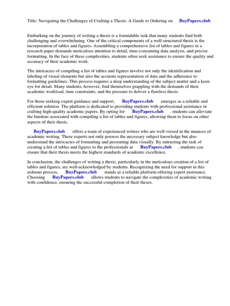 List of Tables and Figures in Research Paper PDF Academic