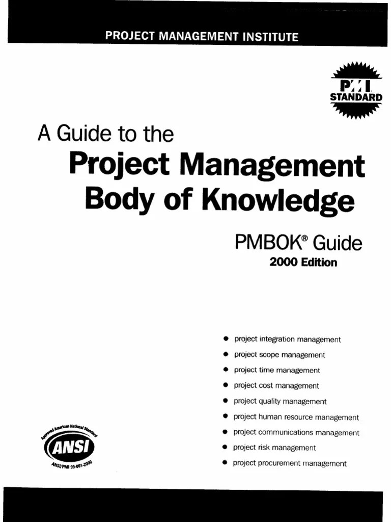 Project Management Institute A GUIDE TO THE.