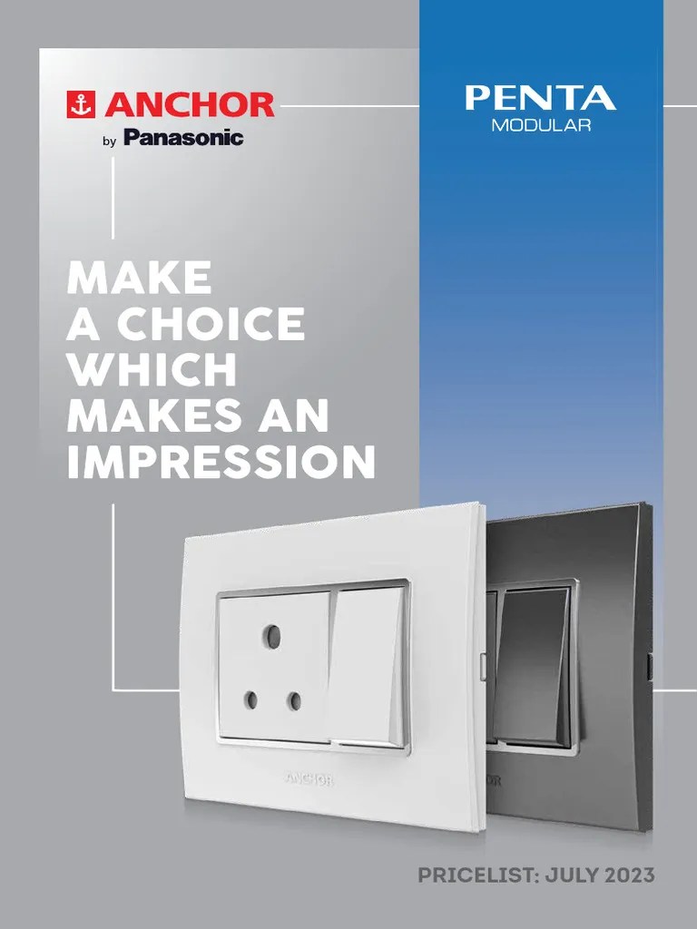 Anchor Penta Modular Price List 2023 PDF Electrical Components
