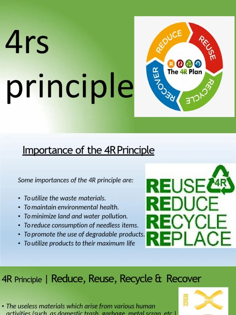 4R Principle PDF PDF Reuse Waste