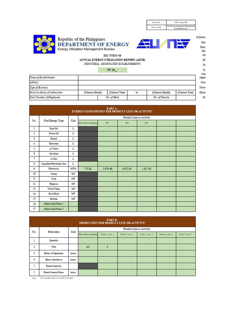 Annual Energy Utilization Report Form PDF Boiler Fuels