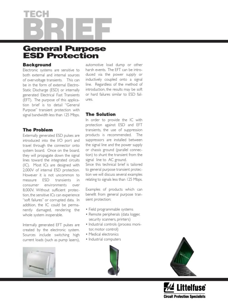 Littelfuse General Purpose ESD Protection Application Note PDF