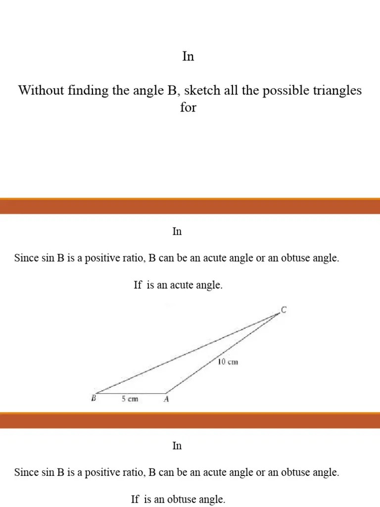 Sine and Cosine of Obtuse and Acute Angles PDF