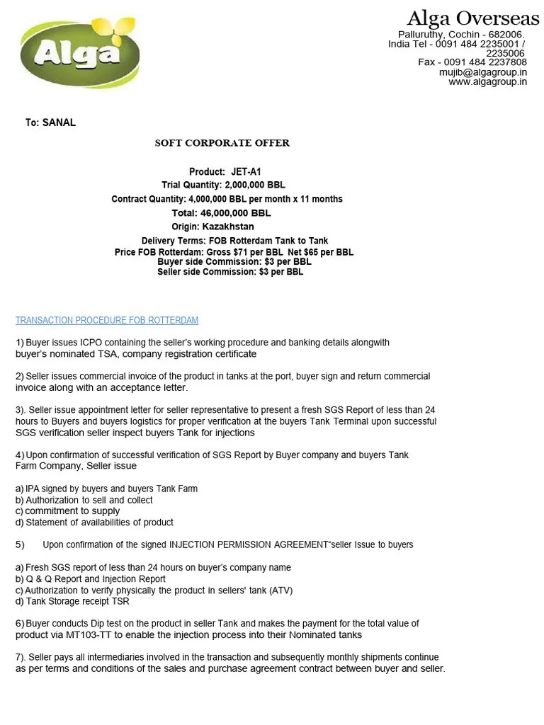 JetA1 FOB Rotterdam SCO 12122023 Download Free PDF Sales