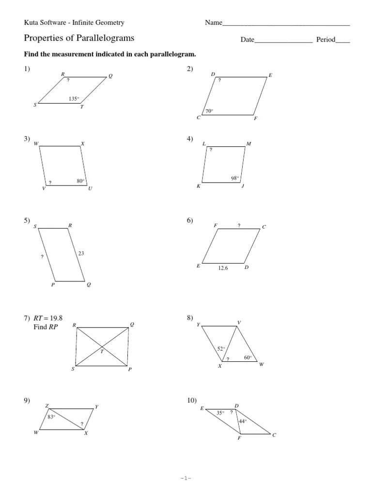 6-Properties of Parallelograms | Geometry | Mathematics