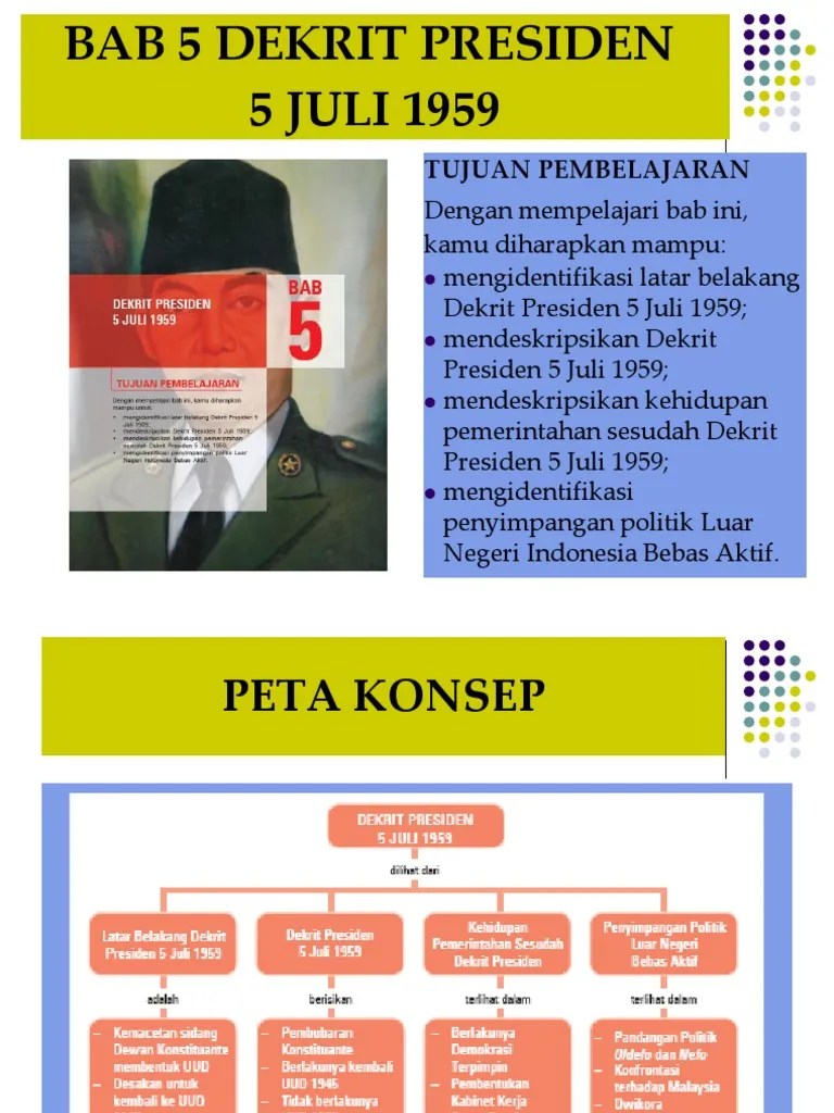 BAB 5 Dekrit Presiden 5 Juli 1959 | PDF