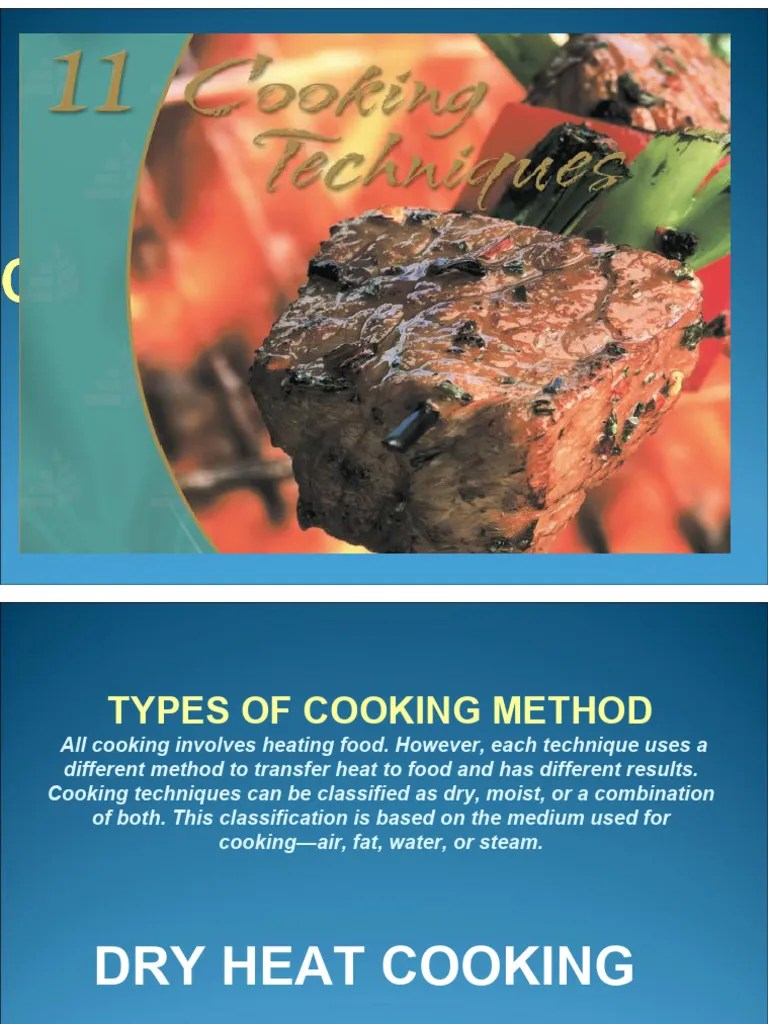 Dry Heat Cooking Method PDF Grilling Sautéing
