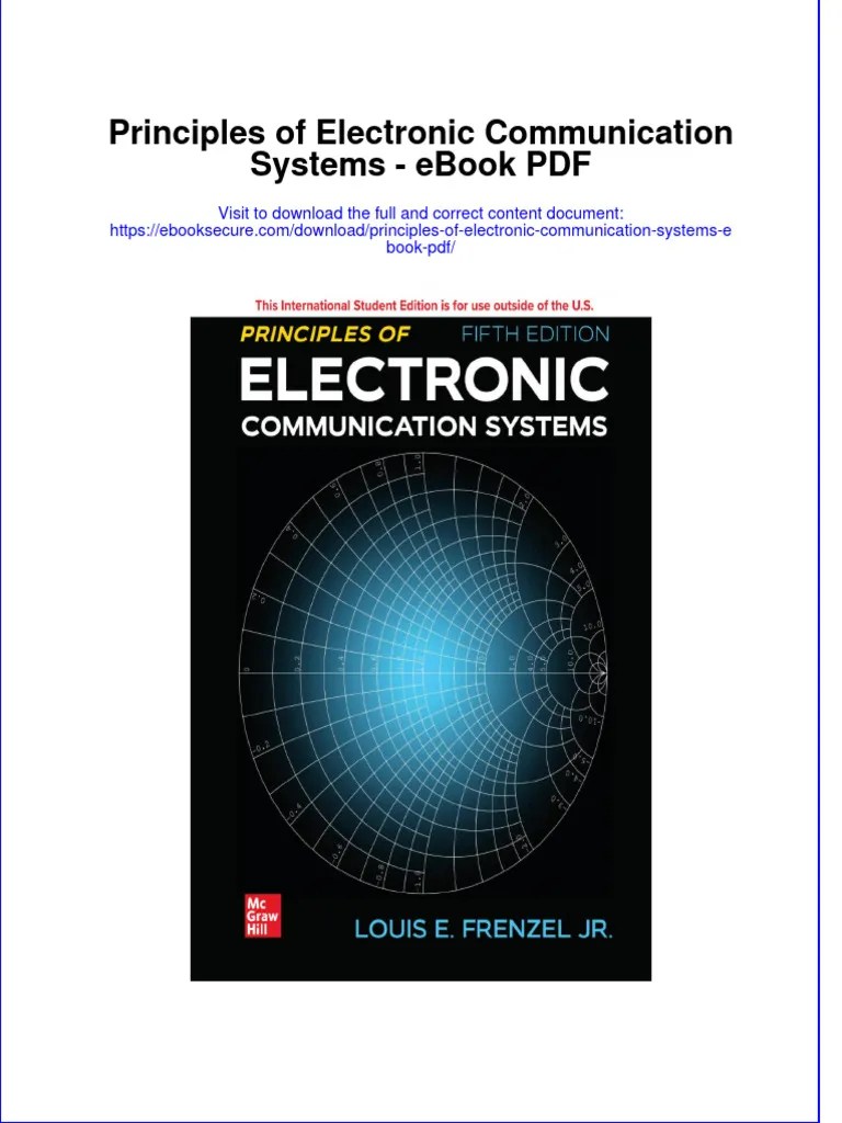 Full Download Book Principles of Electronic Communication Systems PDF Download Free PDF