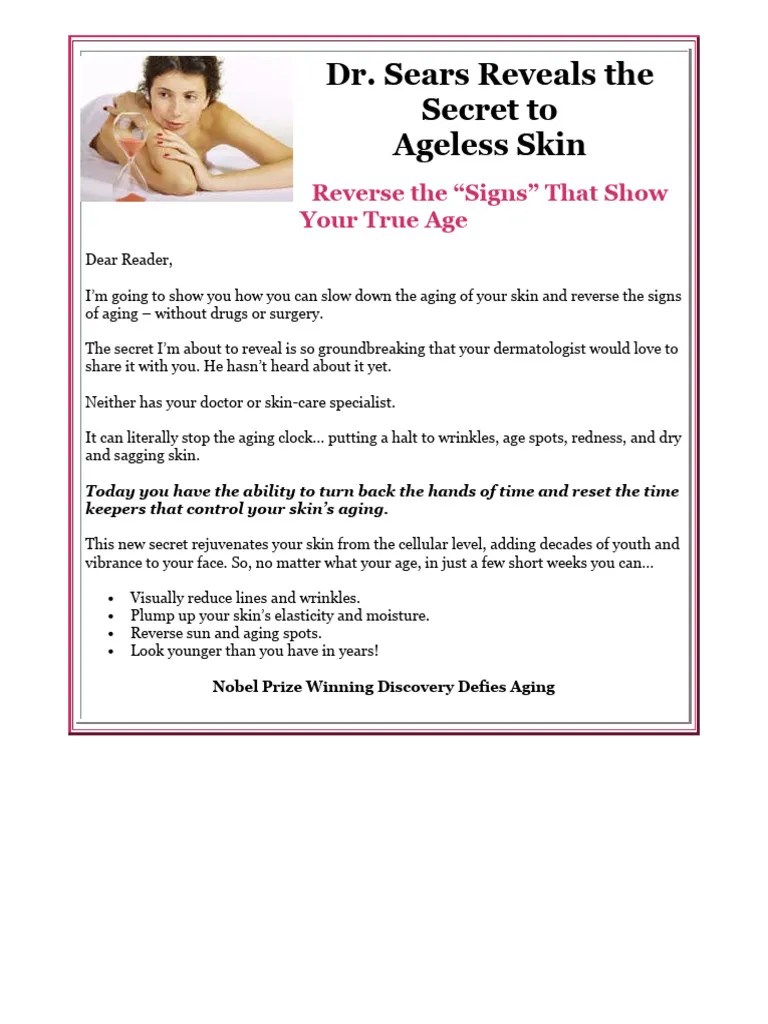 Dr. Sears Reveals The Secret To Ageless Skin Reverse The Signs That(04)