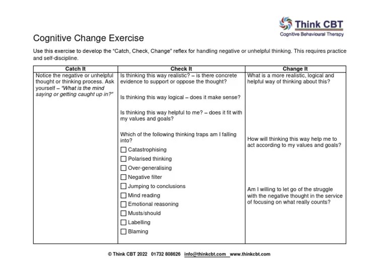 Catch Check Change Exercise | PDF