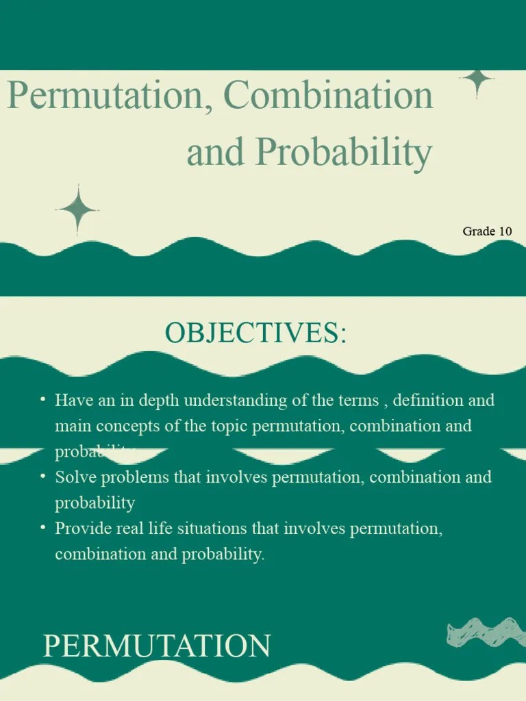 Permutation Combination and Probability PDF