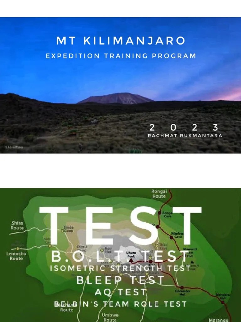 Kilimanjaro Training Program 2024 PDF