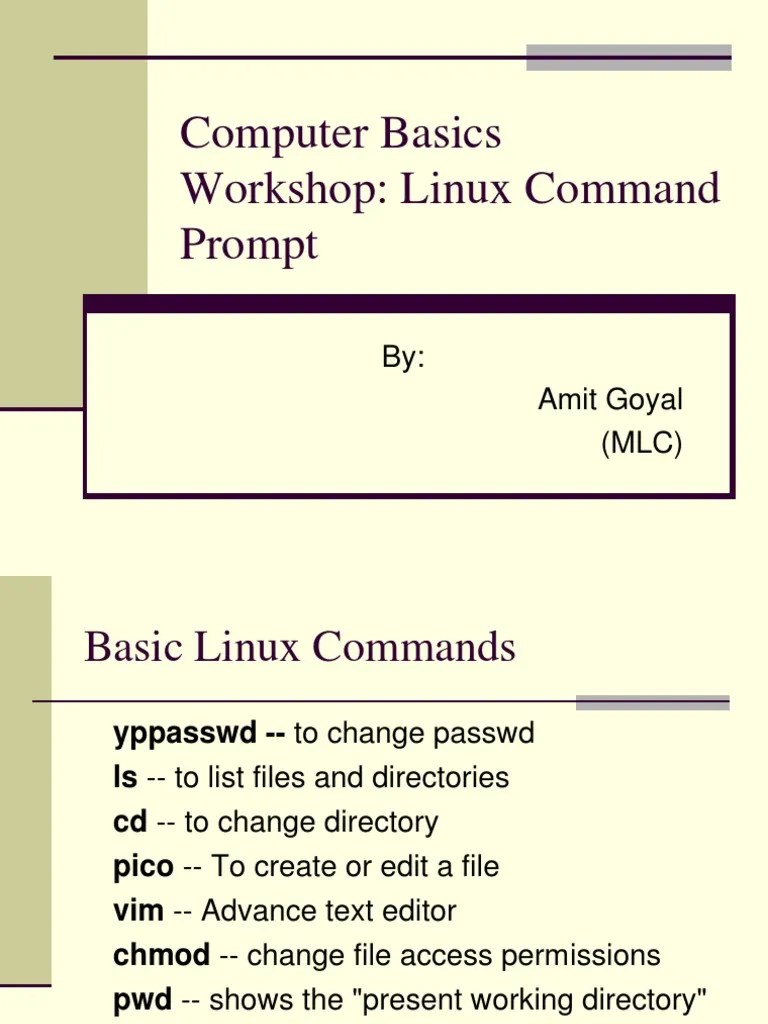 Basic Commands PDF