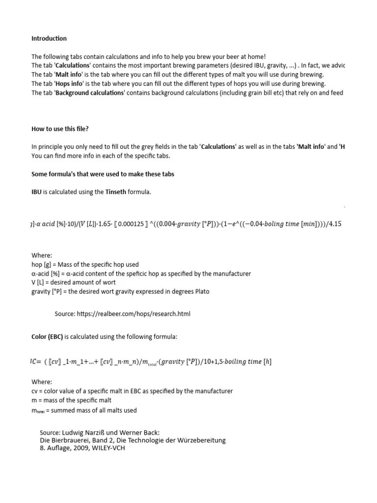 Verified Track Module 6 Brewing Calculations Version 1.0 PDF