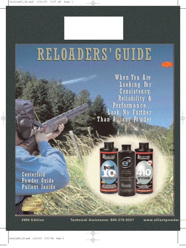 Alliant PowderReloadguide 2005 Catalog Shotgun