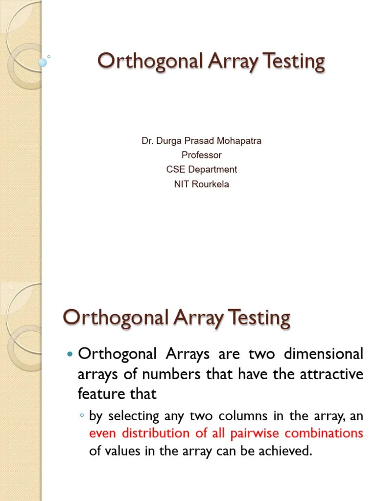 5 Orthogonal Array TestingandPositive Negative Testing PDF