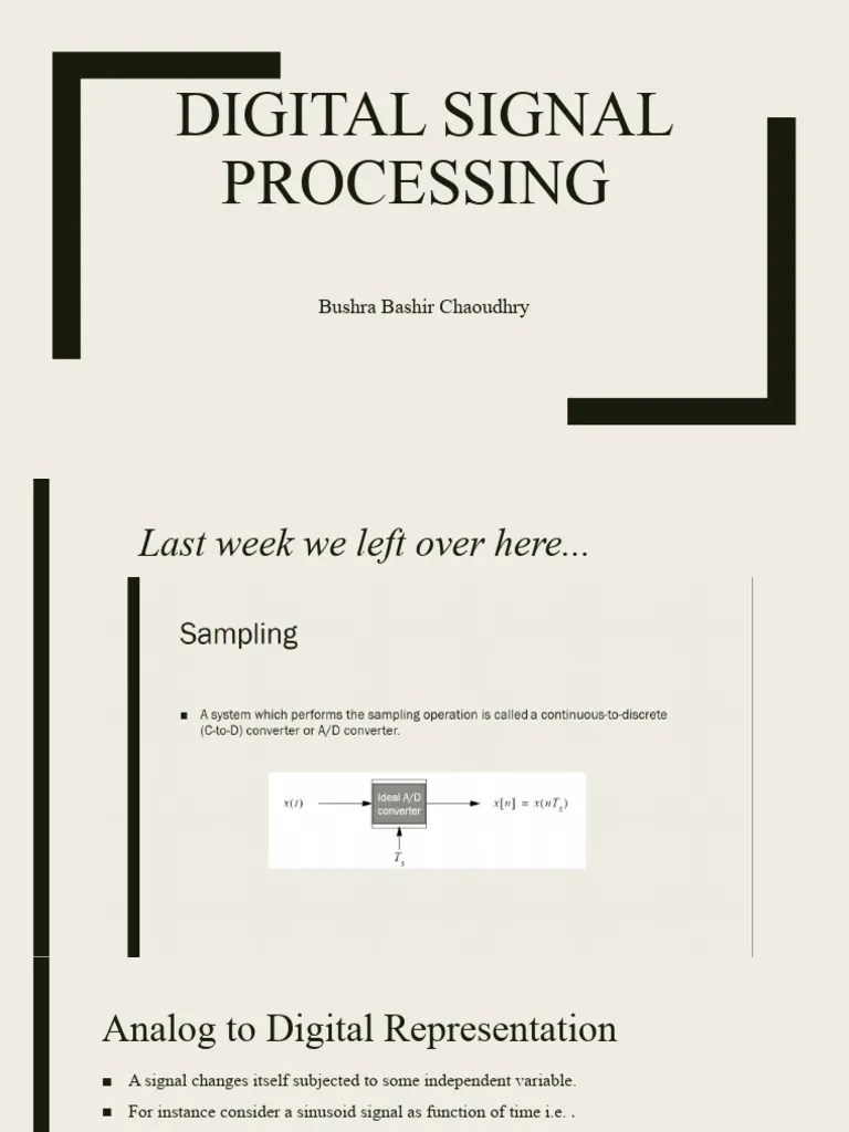 DSP_lec2 PDF Sampling (Signal Processing) Mathematics