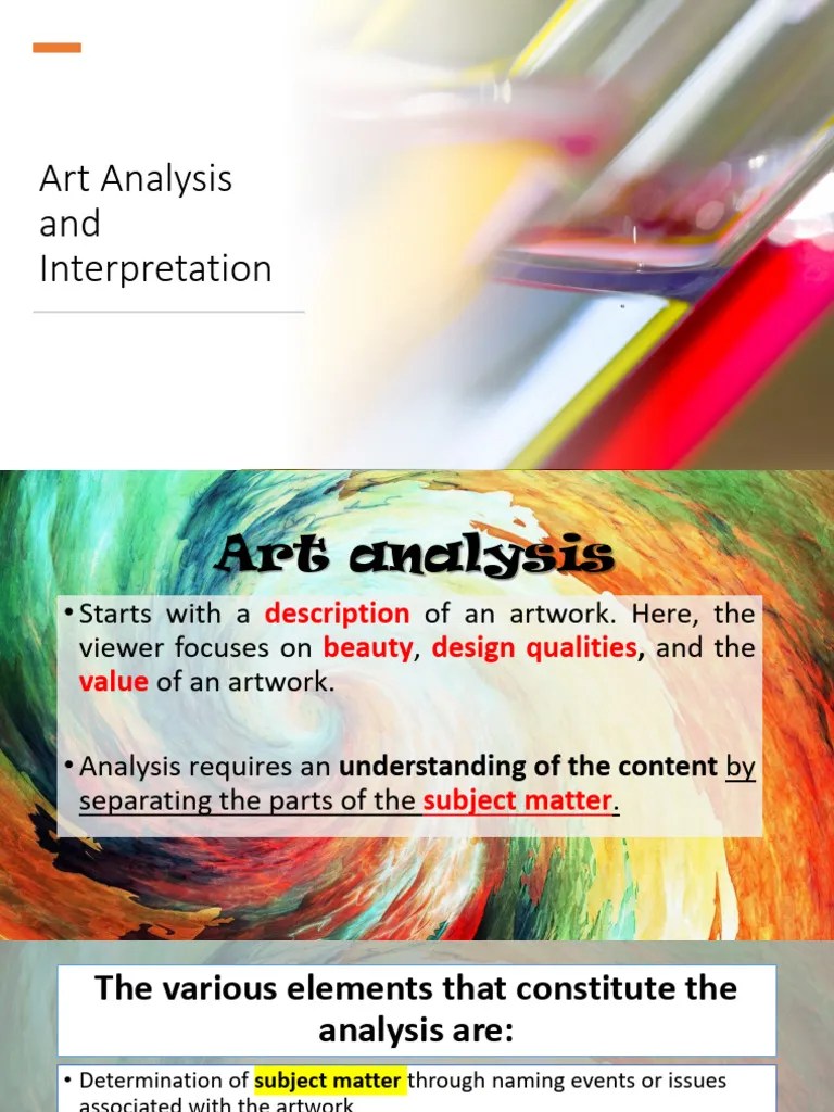 Art Analysis And Interpretation Guide Pdf