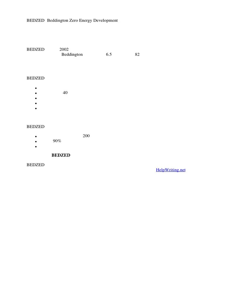 bedzed案例研究 Download Free PDF Energy Development Economy And The Environment