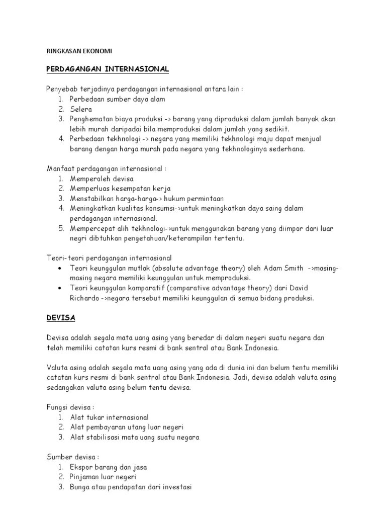 Ringkasan Ekonomi | PDF