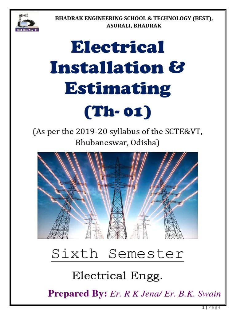 Th1 Electrical Installation & Estimating(6th Elect.) PDF