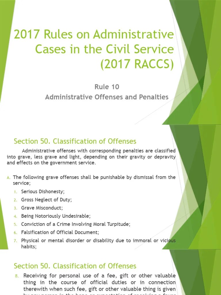 2017 Rules On Administrative Cases in The Civil PDF Crimes Crime