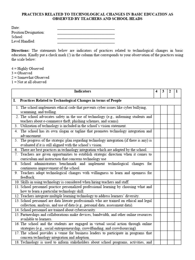 QuantitativeResearchInstruments PDF Teachers Schools