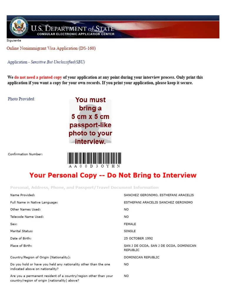Consular Electronic Application Center Print Ap PDF Passport(03)