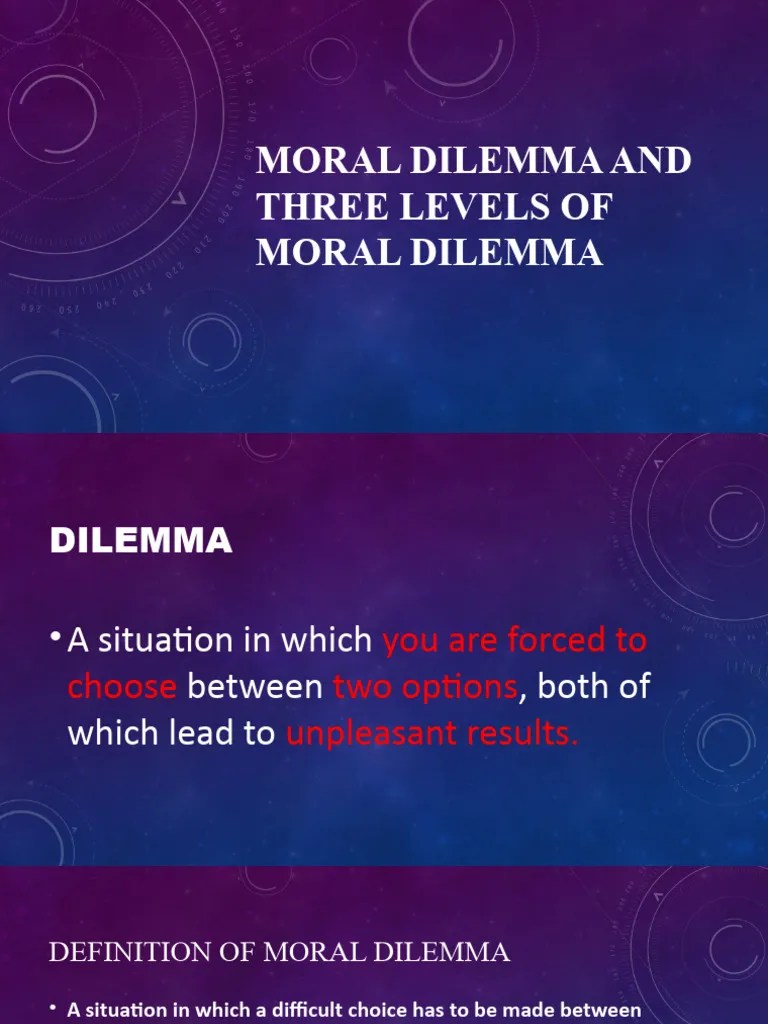 Moral Dilemma PDF Morality