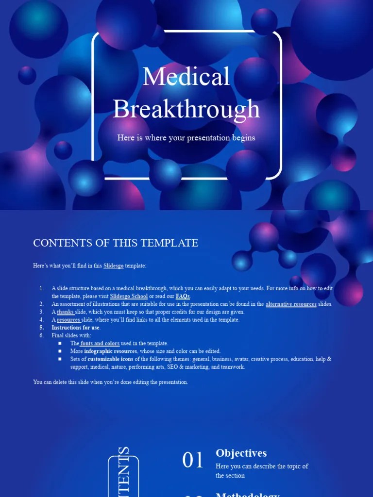 Medical Breakthrough Presentation Template PDF Solar System