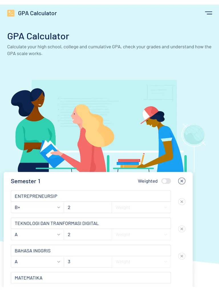 GPA Calculator Calculate, Track and Save Your GPA VERSI MAJOR PDF