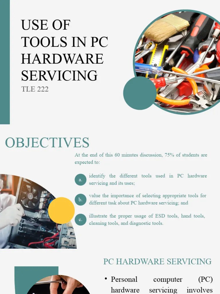 Use of Tools in PC Hardware Servicing PDF Electrostatic Discharge
