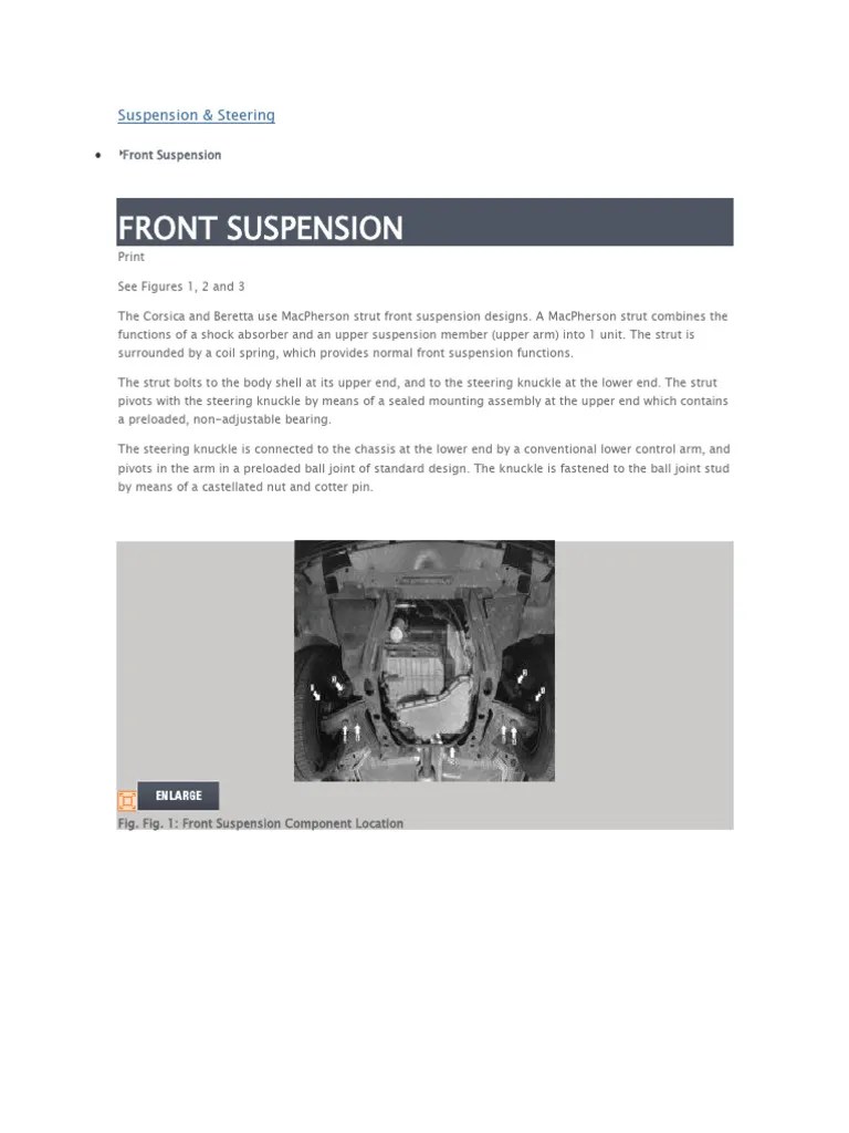 Suspension Chevy Beretta 1990 | PDF | Axle | Steering