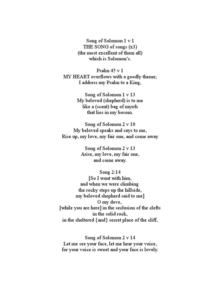 Song of Solomon 4 v 16 Vineyard Songs 1 Song Of Songs Books Of