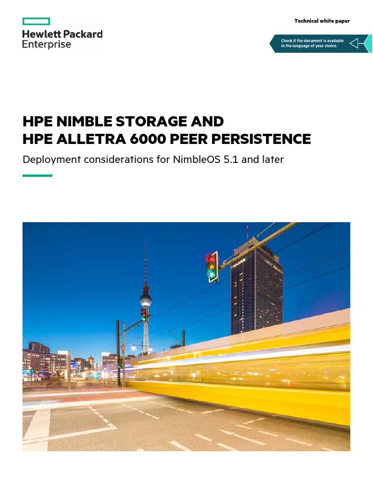HPE Nimble Storage Peer Persistence Deployment Considerations