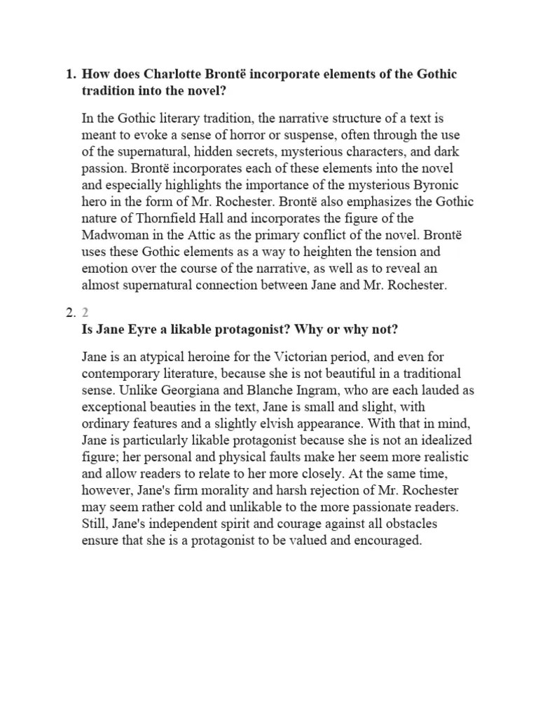How Does Charlotte Brontë Incorporate Elements of The Gothic Tradition