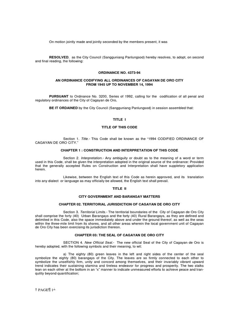 1994 Codified Ordinance PDF Building Zoning