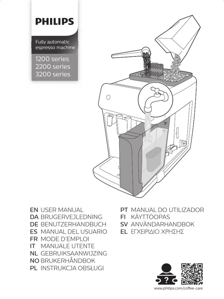 User Manual Philips 1200 2200 3200 Series Fully Automatic Espresso