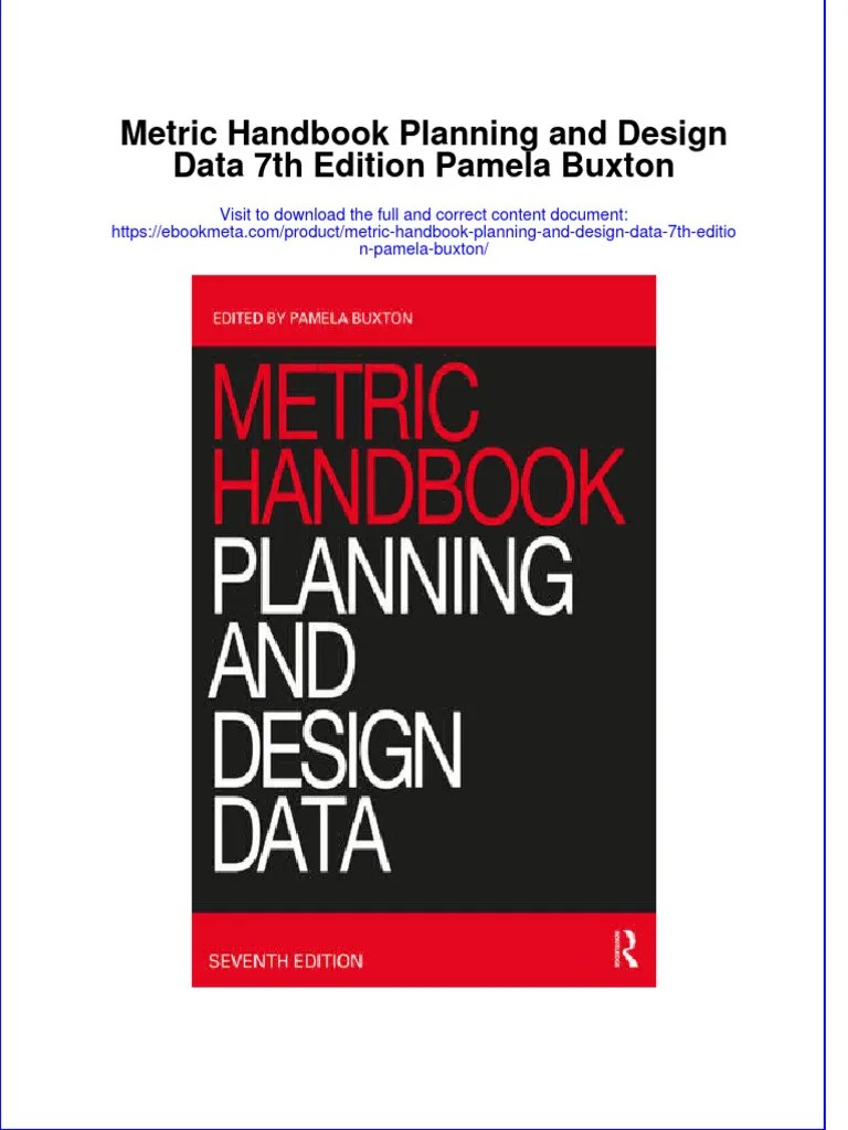 Metric Handbook Planning and Design Data 7Th Edition Pamela Buxton Online Ebook Texxtbook Full