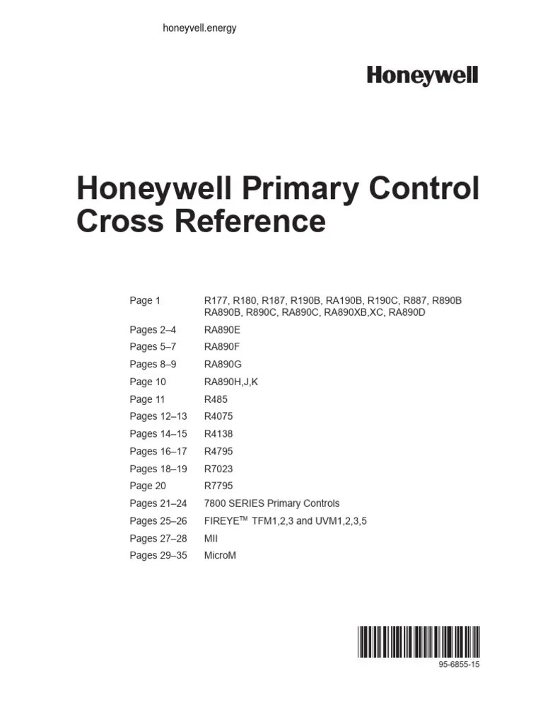 Honeywell Primary Control Cross Reference PDF Relay Alternating