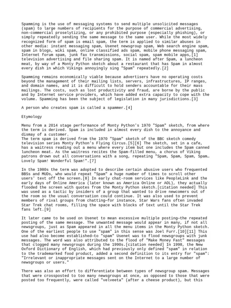 Understanding Spam And Its Impact Pdf Spamming Email Spam