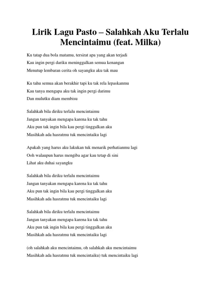 Lirik Lagu Pasto | PDF