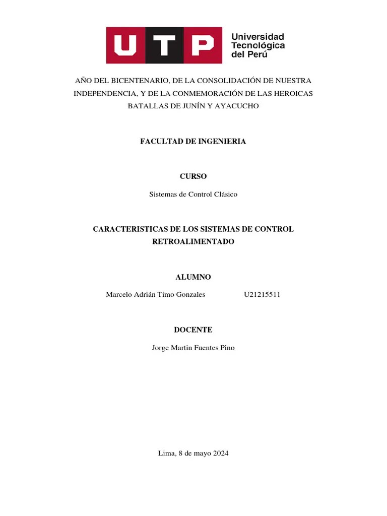 Control Retroalimentado Clasico | Descargar gratis PDF | Sistema de