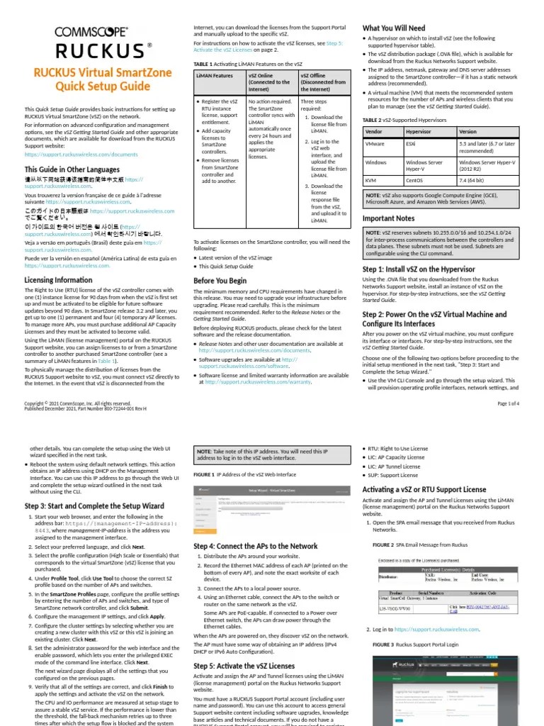 Ruckus Virtual Smartzone Setup Guide Pdf Ip Address Wi Fi