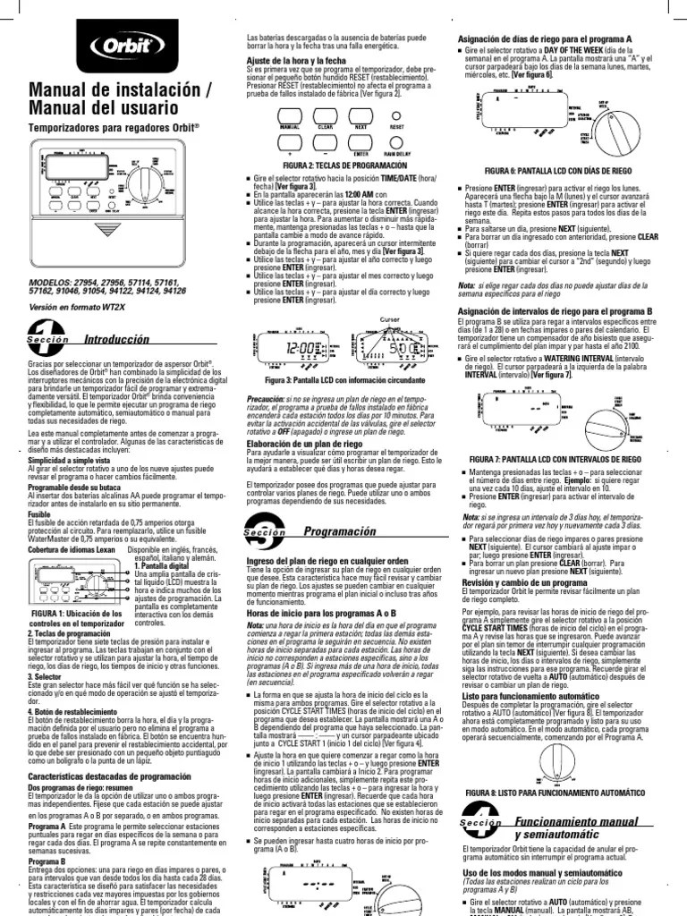 4 Station Dual Program Timer Indoor Lowes Orbit Manual | Terminal de