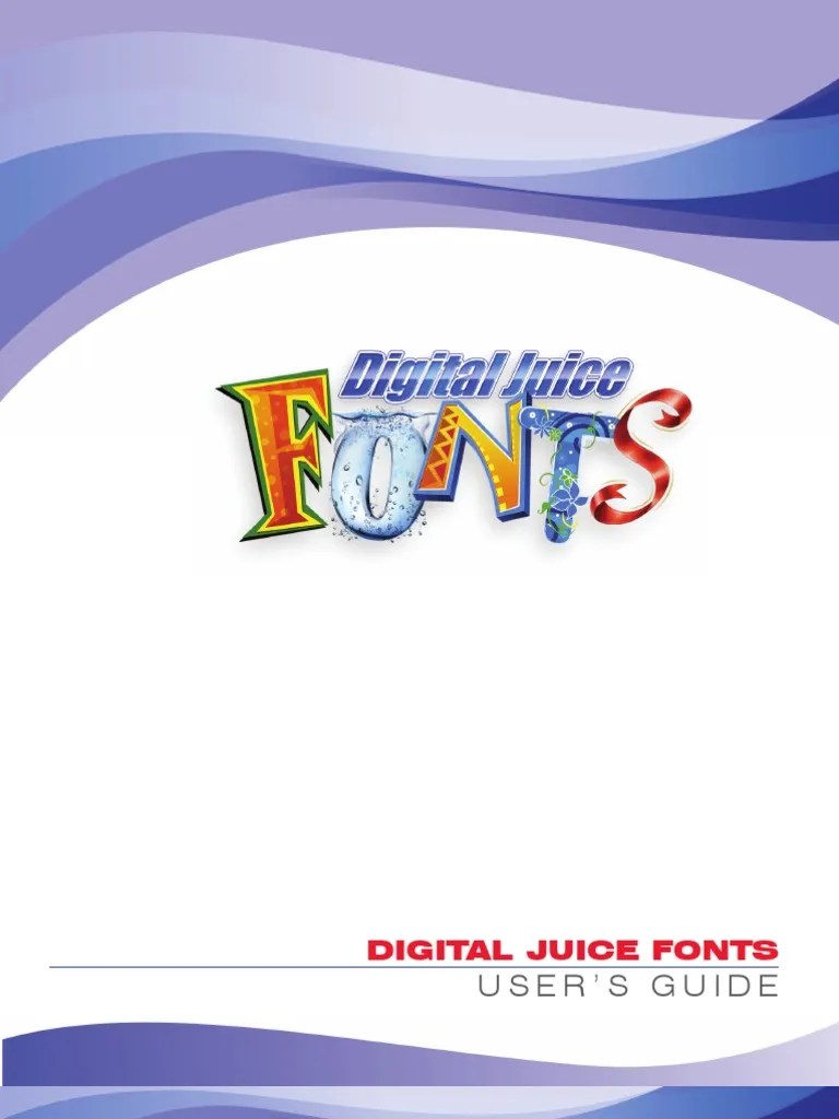 Digital Juice Fonts UserGuide PDF Computer Graphics Computing
